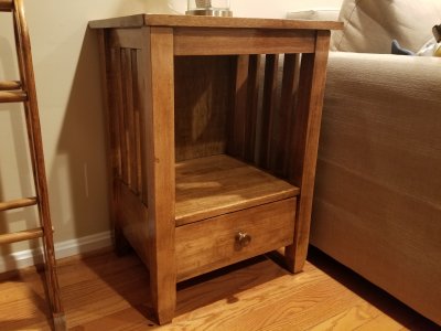 The end table, completed