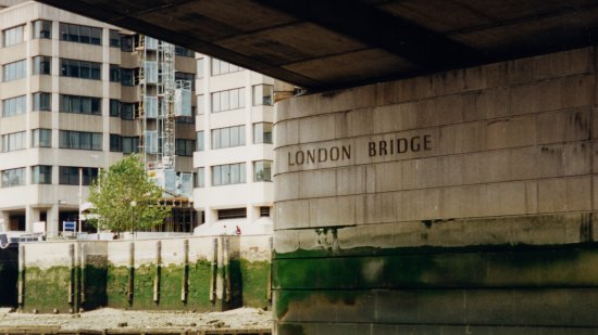 The underside of London Bridge.