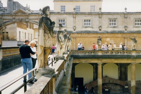 Statue of Julius Caesar, among others.