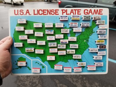 Sunday's license plate haul