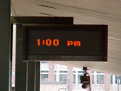 It's so weird to see some of the old messages that the PIDS used to display.  I'll bet that a lot of people nowadays don't remember when the PIDS would show the time, or use the whole screen for one train's information.  The current three-train display was not implemented until 2005.