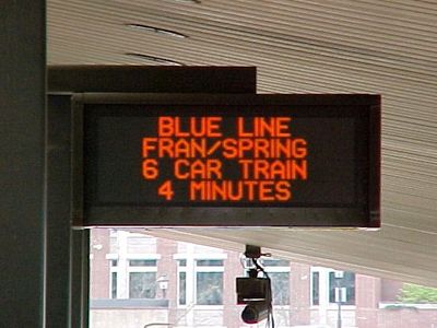 It's so weird to see some of the old messages that the PIDS used to display.  I'll bet that a lot of people nowadays don't remember when the PIDS would show the time, or use the whole screen for one train's information.  The current three-train display was not implemented until 2005.