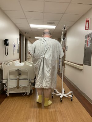 Taking a walk down the hospital corridor