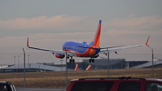 N7745A, seconds away from landing.