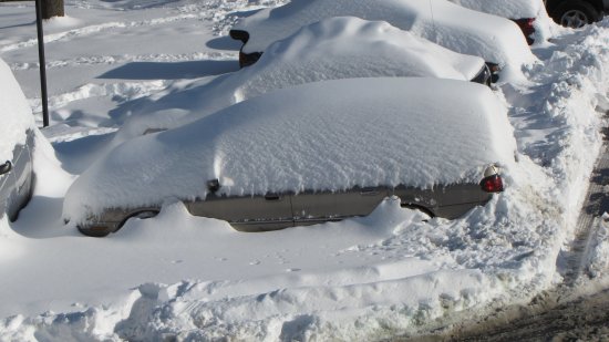 Final snow accumulation on my car.