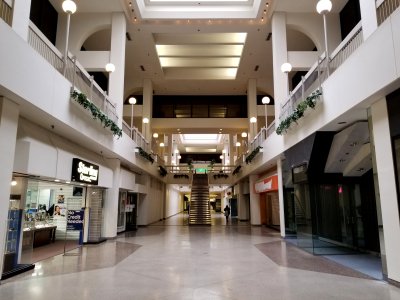 Main Place Mall, a mostly dead mall in Buffalo, New York, where we met up with a friend.