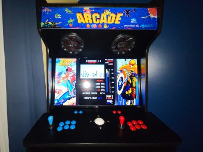 MotoRace USA for arcade, also known as Traverse USA and Zippy Race.