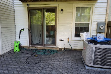 The power washing is complete