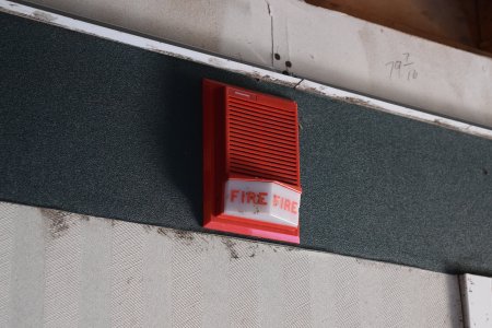 Edwards fire alarm horn/strobe.  The fire alarm panel was completely trashed, but the horns were still completely intact.