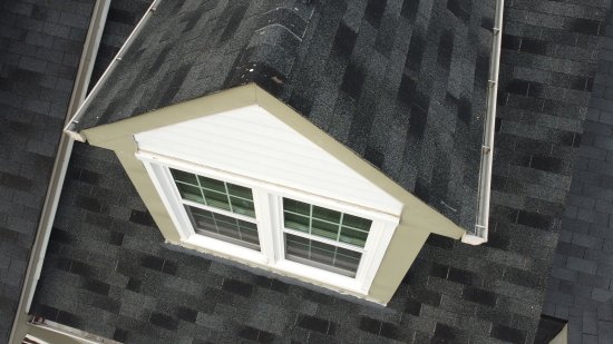 Overhead view of the dormer at the mezzanine level.