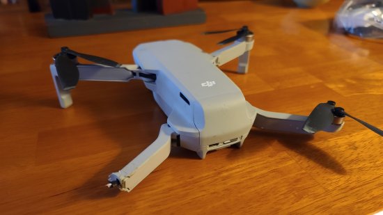 The drone, minus one motor