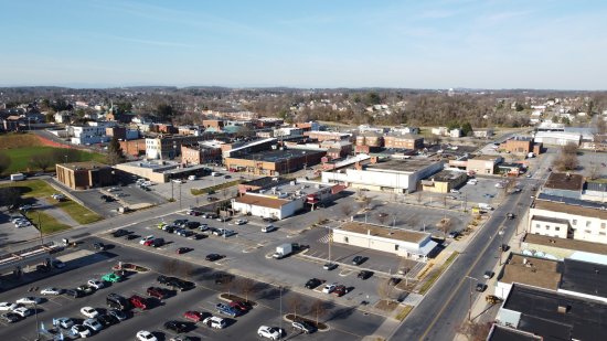 Downtown Waynesboro, photographed from near Kroger.