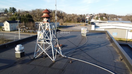 Siren structure on top of the Waynesboro fire department.