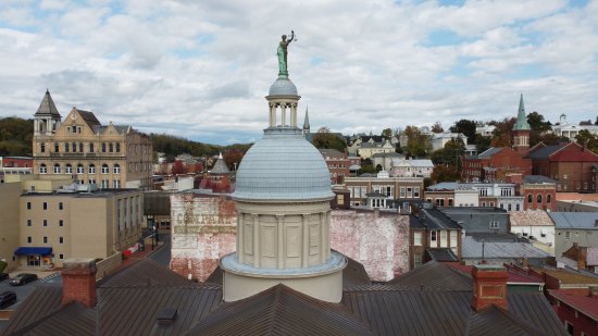 The dome on the Augusta County Courthouse