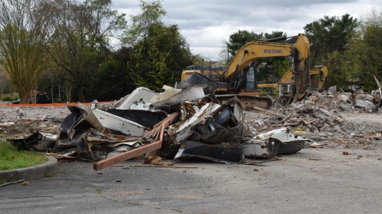 The motor lodge was gone, now just rubble.