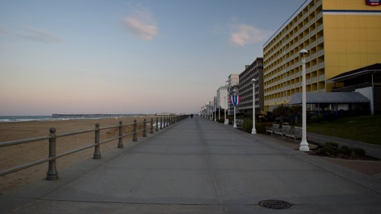 The Virginia Beach boardwalk, at approximately 20th Street.