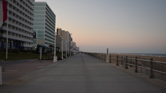 The Virginia Beach boardwalk, at approximately 20th Street.