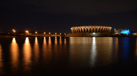 Hampton Coliseum at night