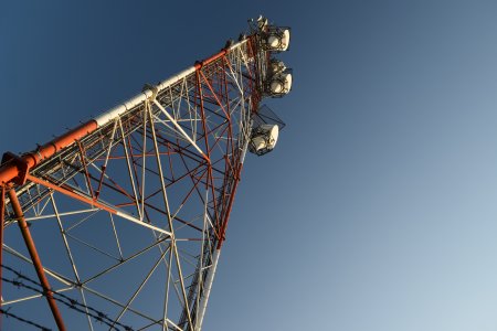 AT&T Long Lines tower visible from Staples Mill Road