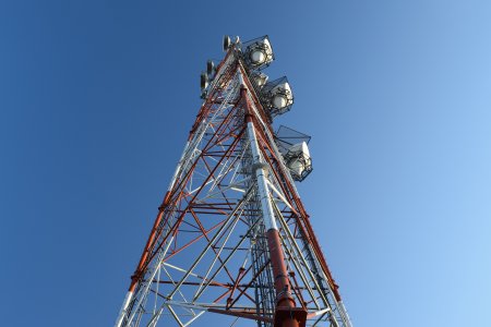 AT&T Long Lines tower visible from Staples Mill Road