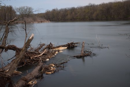 Stacked image of the Potomac River downstream from the Point of Rocks Bridge