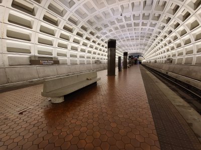 Potomac Avenue station, photographed with the wide-angle lens.