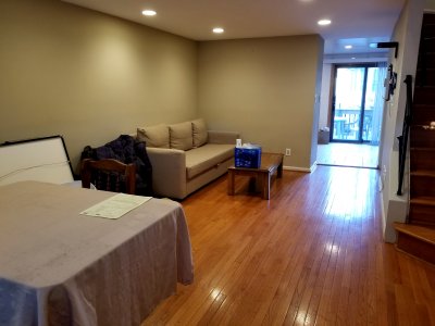 The living room on the day that we moved in, November 16, 2017.