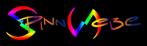 SpinnWebe logo, done up in rainbow like my logo