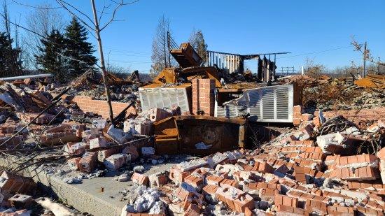 View of the remains, facing approximately northwest.