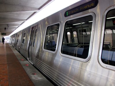 7000-Series train at Greenbelt during press event in 2014