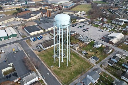 Water tower at approximately Fulton Street and Terrace Avenue, to the northeast of my location.