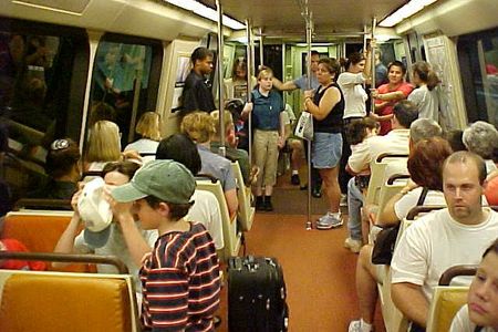 Riding another Breda car on the Orange Line.