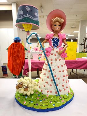 Little Bo Peep.  I found it pretty refreshing that the person who made this didn't put a mask on her like too many other people did in their creations.