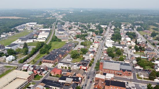 View from Lincoln Square, facing approximately east.