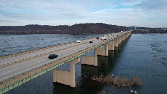 The Wright's Ferry Bridge, carrying US 30 over the Susquehanna River.