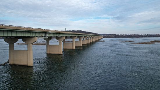 The Wright's Ferry Bridge, carrying US 30 over the Susquehanna River.