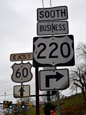 US 60 and US 220 Business shields