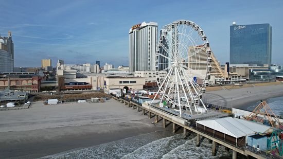Steel Pier, an amusement park built on a boardwalk pier.