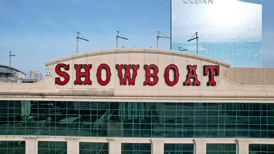 The Showboat, with its delightfully dated architecture.