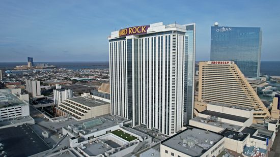 The Hard Rock Hotel & Casino, formerly the Trump Taj Mahal.