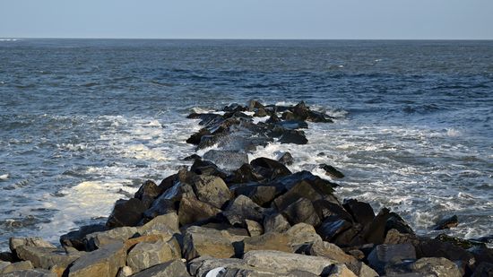 One of several jetties east of the boardwalk in Absecon Inlet.