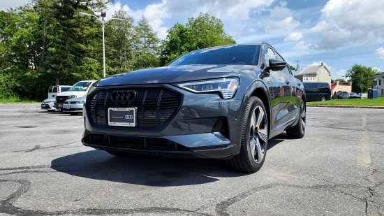 A view of the Audi Q4 e-tron in a parking lot on East Patrick Street in Frederick.