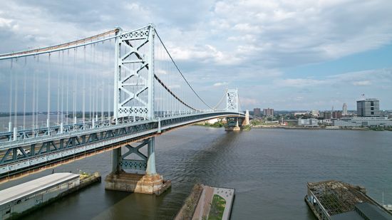 The bridge from the Philadelphia side.