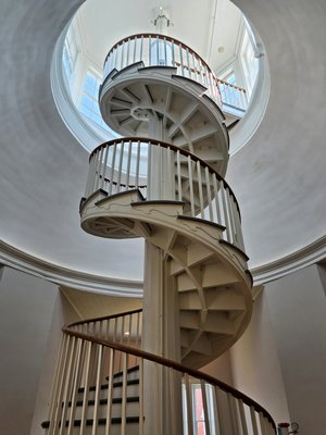 My favorite part of the Blackburn Inn was this vintage spiral stair into the building's cupola.  This leads to a door that goes to an outdoor balcony.