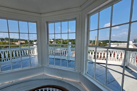 The balcony around the cupola at the top of the stairs, with a decent view of the surrounding city.