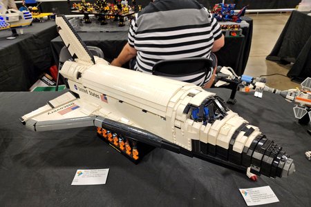 The Space Shuttle Discovery, in Lego form.