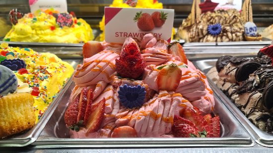 Gelato display at Tazza Cafe in the lobby of Caesars.  Elyse and I shared a cup of gelato on the first night.