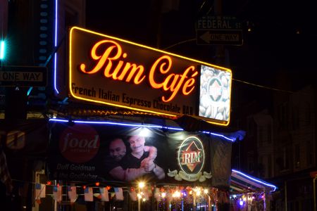 Signage for Rim Cafe.