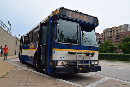 Buses 96 and 97 parked at Braddock Road station.