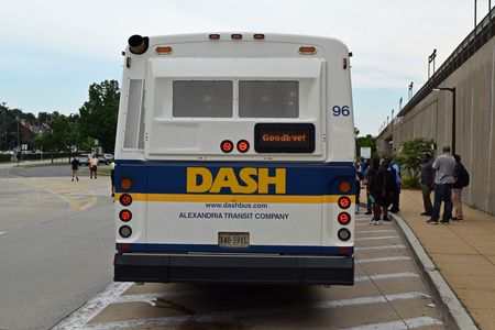 Buses 96 and 97 parked at Braddock Road station.